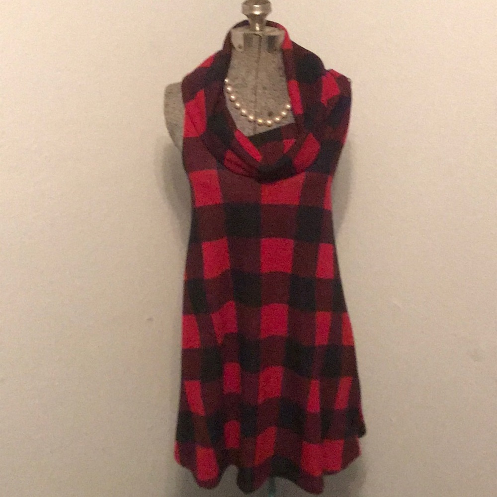Black and Red Plaid Dress